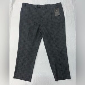 NWT Brand NEW!! Shaquille o'neal  XLG Grey Plaid Pants Size 48Wx30L